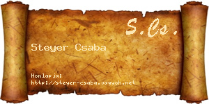 Steyer Csaba névjegykártya
