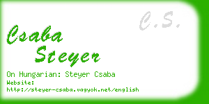 csaba steyer business card